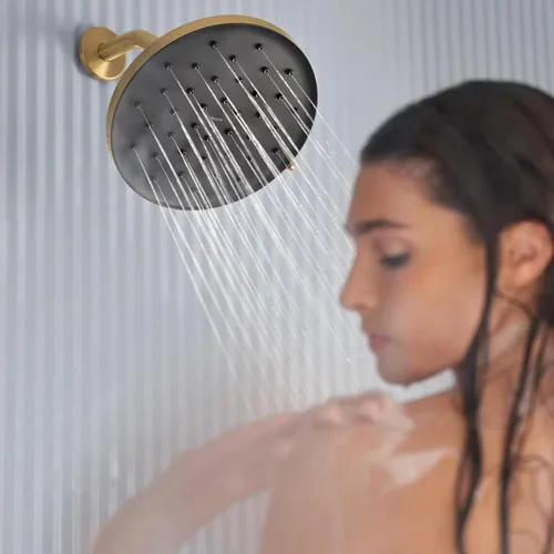 Miniatura 2 de Moen Verso Oro Cepillado Cabezal de Ducha Ajustable de 9 Pulgadas de Diámetro, 220R3BG