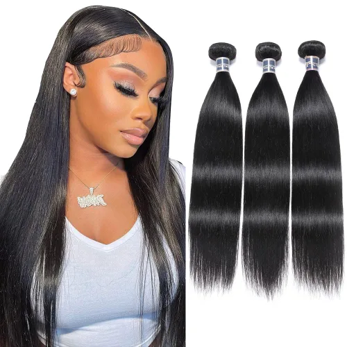 Miniatura 21 de Extensiones de cabello, liso, malasio, calidad 9A