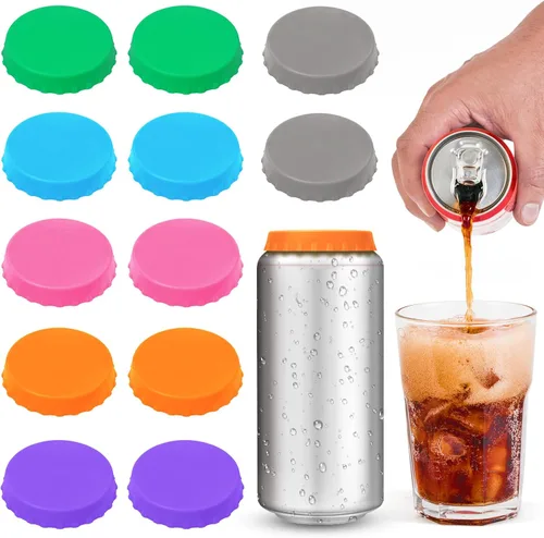 Miniatura 7 de Paquete de 6 tapas de silicona para latas de refresco, tapas reutilizables para latas de refresco, cubiertas para latas de cerveza, cubiertas
