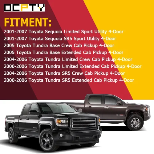Miniatura 7 de OCPTY Manijas de puerta interiores delanteras y traseras del conductor izquierdo del pasajero lado derecho de repuesto para Toyota Sequoia 2001-2007