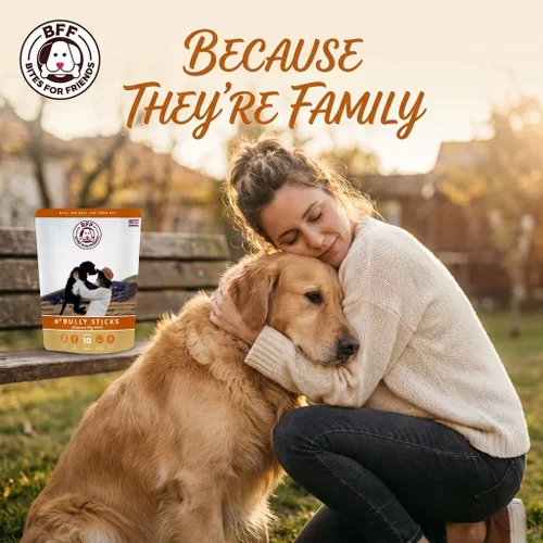 Miniatura 10 de Bites for Friends Bully Sticks Golosinas para perros de 6 pulgadas de larga duración, masticables naturales sin cereales sin gluten, golosinas