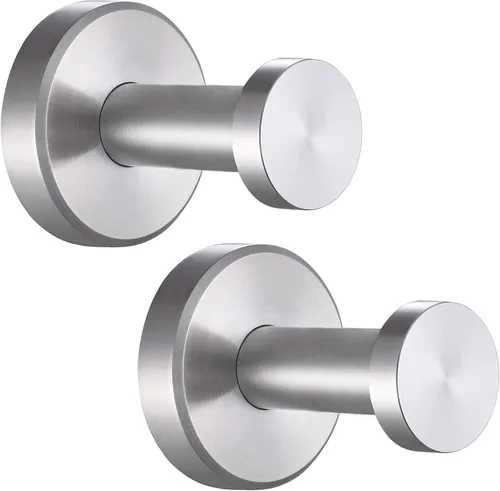 Miniatura 17 de Gancho Simple de Toalla de Baño de Ángulo de Níquel Cepillado, SUS304 Soporte de Toalla de Acero Inoxidable para Armario de Baño y Closet, Perchero