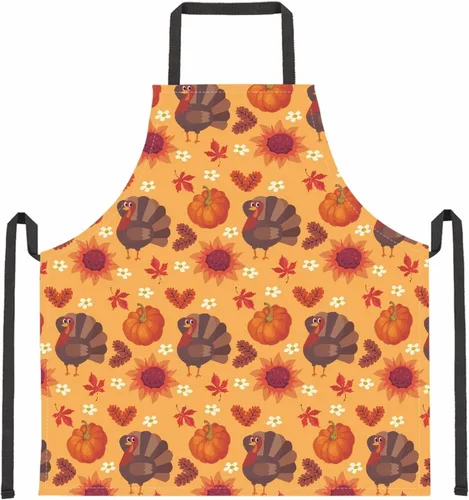 Miniatura 19 de Dreaweet Delantal de cocina unisex con cuello ajustable de Navidad