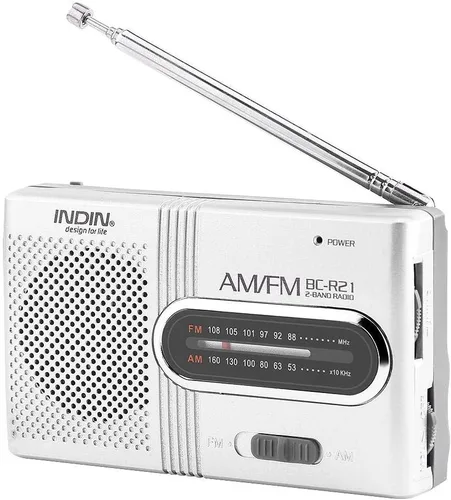 Miniatura 8 de Receptor de radio AM/FM portátil, radio AM FM de bolsillo con antena telescópica altavoz integrado y conector para auriculares para viajes al aire