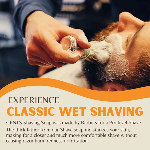 Miniatura 7 de G.B.S Jabón de afeitar para hombre 97% natural enriquecido con manteca de karité y glicerina, crea una rica forma de espuma, 3 onzas cada paquete