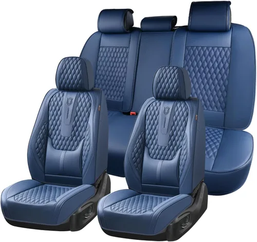 Miniatura 18 de Coverado Juego completo de fundas de asiento de automóvil, fundas de asiento de piel de napa para automóvil, protector de asiento de automóvil