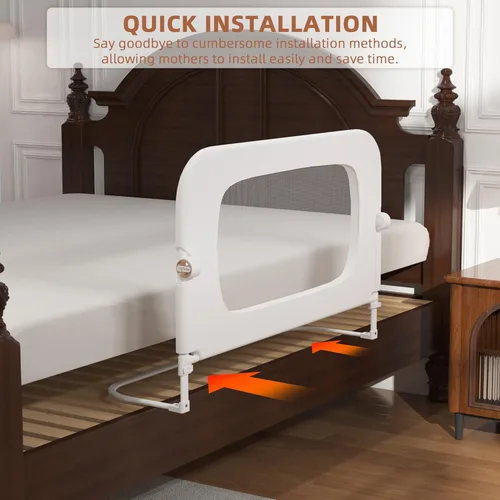 Miniatura 5 de FigTime Baranda de cama para niños pequeños, protector de baranda de cama de bebé para niños, barandas de cama para niños pequeños con ajuste