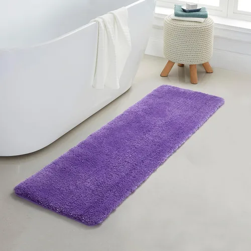 Miniatura 25 de YHF - Alfombras de baño de 20 x 32 pulgadas, extra gruesas y suaves, de microfibra peluda, lavables a máquina, alfombras de baño absorbentes, tapete