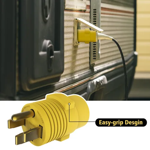 Miniatura 6 de Adaptador de enchufe RV PVC 50 Amp macho (14-50P) a 30 Amp hembra (TT-30R) NEMA 14-50P a NEMA TT-30R