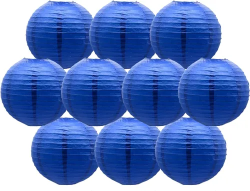 Miniatura 50 de Linternas de papel doradas chinas, japonesas, colgantes, redondas, para decoración de fiesta de Año Nuevo y Año Nuevo Lunar (12 unidades)