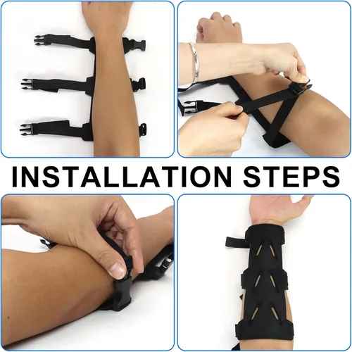 Miniatura 3 de Protector de brazo de tiro con arco, 1 unidad, ajustable, protector de antebrazo de tiro con arco, ligero, para tiro con arco para arquero cazador