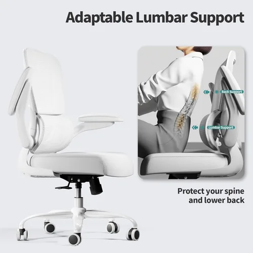 Miniatura 7 de Silla de oficina – Silla de escritorio ergonómica con soporte lumbar ajustable, silla de computadora de malla, silla ejecutiva para oficina en casa