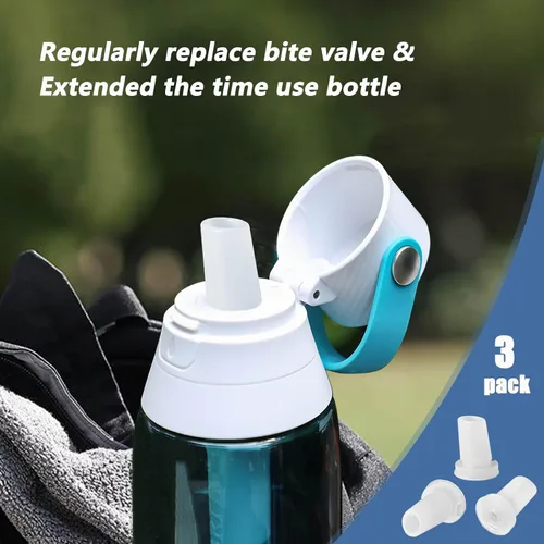 Miniatura 7 de Boquilla de Botella de Agua de Repuesto para Botella Brita - Paquete de 3 Válvulas de Mordida de Silicona de Repuesto Compatibles con Botella