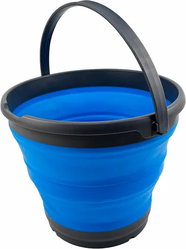 Miniatura 9 de SAMMART Cubo de plástico plegable de 10 L (2.6 galones), bañera redonda plegable, cubo de agua portátil para pesca, bote de agua para exteriores