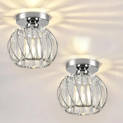 Miniatura 11 de Lámpara de Techo de Cristal - Araña de Cristal Negro para Cocina, Pasillo, Entrada, Balcón, Comedor, Sala de Estar, Bar, Casa de Campo
