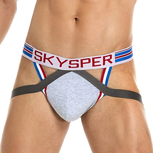 Miniatura 54 de SKYSPER Jock Strap Athletic Supporter para hombres Sexy Jockstrap Ropa interior masculina