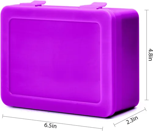 Miniatura 5 de Caja organizadora de almacenamiento de baterías, soporte de garaje para 24* AA, 30* pilas AAA (la bolsa no incluye el paquete de baterías) (morado)