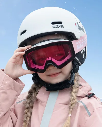 Miniatura 2 de OutdoorMaster Falcon - Gafas de esquí con lente intercambiable magnética, anti niebla, protección UV, OTG, gafas de snowboard para jóvenes