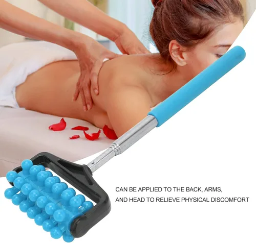 Miniatura 6 de Rodillo de masaje de espalda, masajeador de rodillo de rascar ajustable, para hombres y mujeres, para aliviar el dolor muscular en el hogar