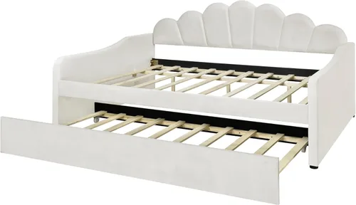 Miniatura 5 de Bellemave Cama nido de tamaño completo con cama corrediza, sofá cama, cama nido con cama corrediza para adultos, niños, niñas, adolescentes, cama