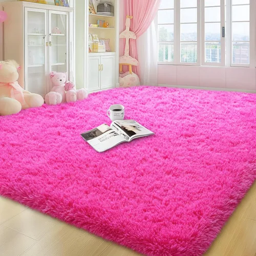 Miniatura 70 de qulint Alfombras de área de 5 x 7 pies para sala de estar, alfombra suave y esponjosa para dormitorio, alfombra de habitación de niños grandes, Gris