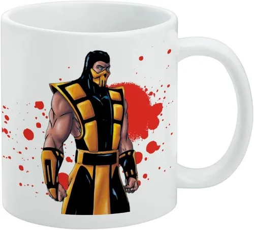 GRAPHICS & MORE Mortal Kombat Klassic Scorpion Character - Taza de café de cerámica, tazas de regalo novedosas para café, té y bebidas calientes, 11