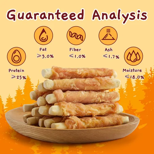 Miniatura 3 de Jungle Calling Galletas de pollo para perros, golosinas masticables suaves sin cuero crudo para recompensas de entrenamiento, 10.6 onzas