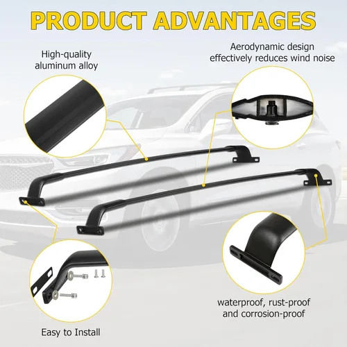 Miniatura 4 de AUXMART Barra transversal para portaequipajes para Buick Enclave 2018-2026 con rieles laterales