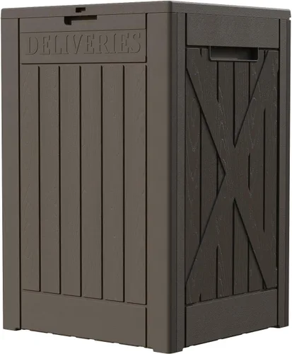 Miniatura 10 de Patiowell Caja de resina de 30 galones, caja de almacenamiento al aire libre para muebles de patio, entregas, suministros de piscina, impermeable