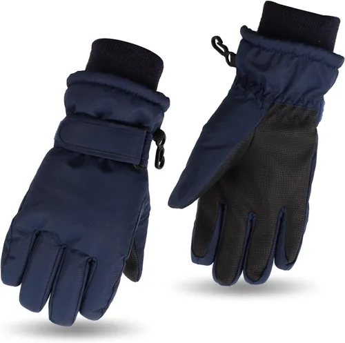 JANGANNSA Guantes de esquí de invierno para niños y niñas, guantes de nieve para clima frío, guantes de esquí y snowboard impermeables con forro