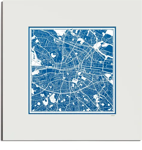 Miniatura 39 de O3 Design Studio Mapa de corte de papel Madrid negro mate de 20 x 20 pulgadas