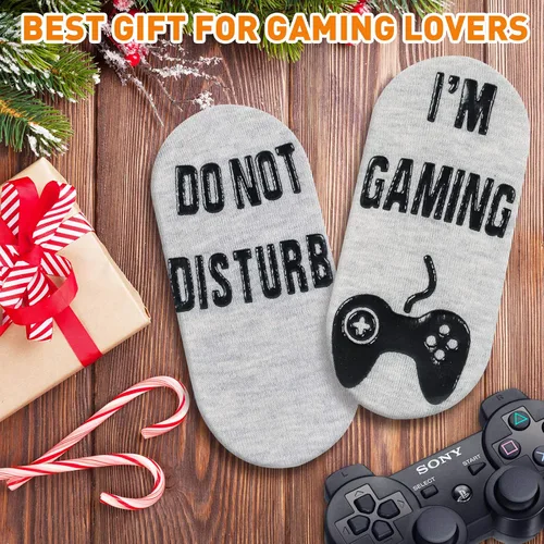 Miniatura 4 de Calcetines de juegos Do Not Disturb, calcetines para jugadores, regalos divertidos para adolescentes, niños, hombres, mujeres, padre, papá, banda