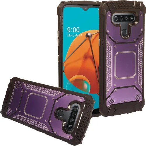 Miniatura 17 de Para LG K51, LG Reflect (LM-K500) - Funda híbrida con soporte de anillo - RS2 Negro