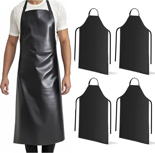 Miniatura 9 de GoldPig Delantal impermeable de alta resistencia, vinilo de goma resistente a productos químicos para industria, laboratorio, cocina, carnicero