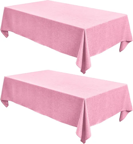 Miniatura 15 de Fitable - Manteles de lino sintético para mesas rectangulares: Mantel de granja resistente al agua y a las manchas, manteles de arpillera
