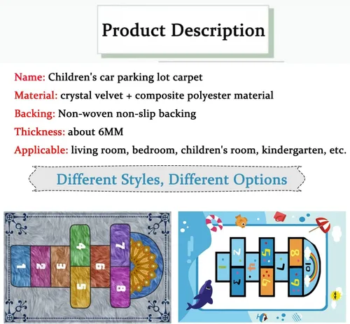 Miniatura 6 de Hopscotch - Alfombra infantil para sala de juegos, divertida alfombra educativa y alfombras de área, alfombra antideslizante de aprendizaje