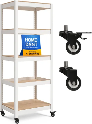 Miniatura 20 de HOMEDANT House Carrito Rodante de Metal de 24.4" con 5 Niveles, Estantería con Rodajas de Servicio Pesado Laminadas, Unidad de Estantería