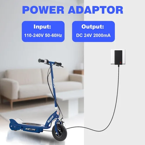 Miniatura 7 de 24V Scooter eléctrico Razor Cargador para Razor MX350 Dirt Bike MX400 Dirt Rocket PR200, E100 E200 E300 E500 Quad Pocket Mod Sports Mod Motocicleta