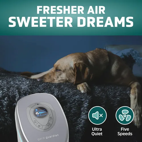 Miniatura 3 de GermGuardian Purificador de aire con filtro puro HEPA 13 para mascotas, elimina el 99.97% de los contaminantes, cubre habitaciones grandes de hasta