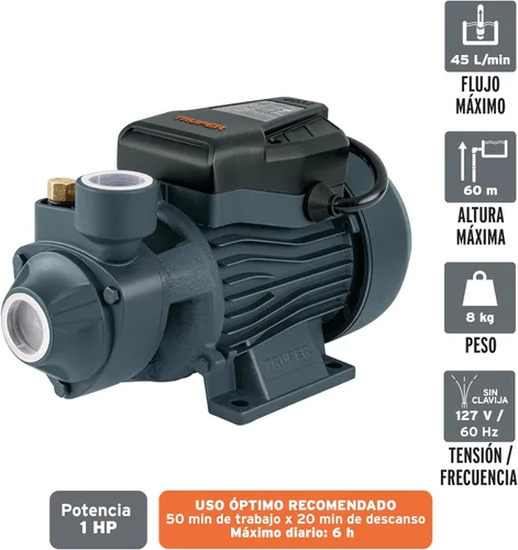 Miniatura 2 de Bomba periférica agua eléctrica 1HP