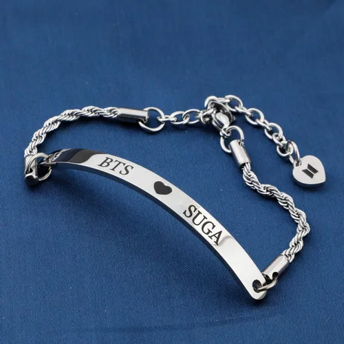 Miniatura 2 de Eigso KPOP Bangtan Boys Bracelet Love Yourself Chain Bracelet SUGA JIN JIMIN V JHOPE RM JK KPOP Army Fans Gifts KPOP Army Korean Group ARMY Gift