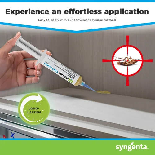 Miniatura 5 de Advion Mata Cucarachas para Interiores - Previene Todas las Especies de Cucarachas - 4 Tubos x 30g