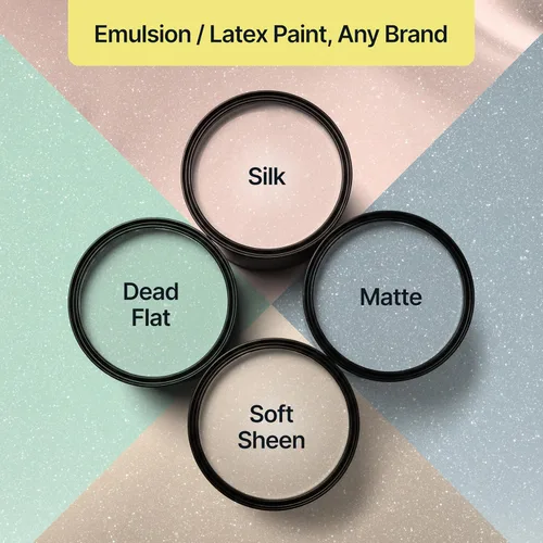 Miniatura 4 de Hemway Aditivo de Purpurina para Pintura Cristales de Purpurina para Pintura Acrílica, Paredes Interiores y Exteriores, Madera, Barniz, Muebles, Oro