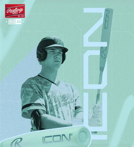 Miniatura 2 de Rawlings 2026 Bate de béisbol ICON BBCOR Caída de -3 Barril de 2 5/8 pulgadas Compuesto de 2 piezas