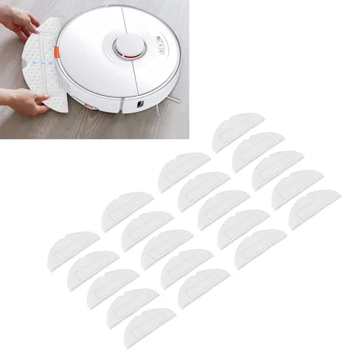 Miniatura 9 de CHICIRIS Accesorios de piezas de vacío, accesorio de robot de barrido, almohadillas de repuesto de paño de trapeador extra suave para Mi S7, 20