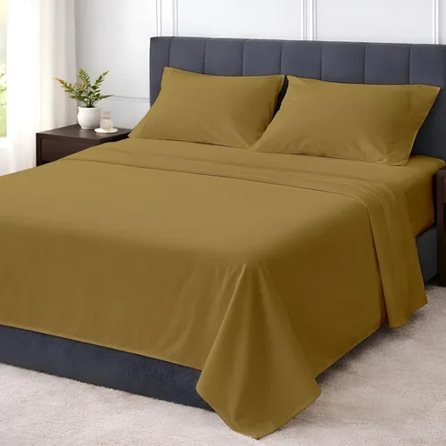 Miniatura 17 de Shreem Linen Juego de sábanas tamaño individual de 4 piezas, 1800 ropa de cama ultrasuave de lujo hotelera, transpirable y refrescante, bolsillos