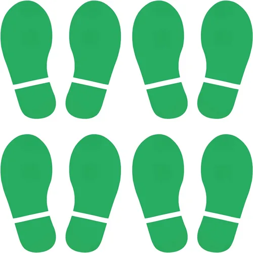 Miniatura 37 de PATIKIL Adhesivo de huellas de 6 x 2.5 pulgadas, 4 pares de zapatos de PVC para decoración de clase, guía de escaleras, color negro