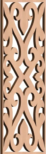 Miniatura 126 de Keene Paneles de pared decorativos de madera con calado, 9 3/8 pulgadas de ancho x 24 3/8 pulgadas de alto x 1/4 de alto, roble rojo rojo (Red Oak)