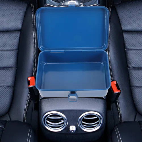 Miniatura 7 de DOITOOL Pequeña caja de herramientas - Caja metálica de almacenamiento de herramientas con organizador para herramientas de coche/hogar, clavos