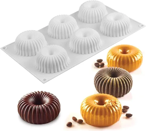 Miniatura 25 de OCPO KITCHEN Molde de silicona naranja para hornear pasteles de mousse, chocolate, postre de frutas, pudín, gelatina, molde de helado, molde